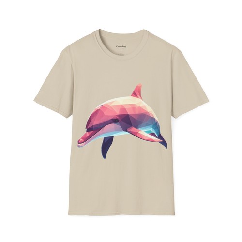 Pink River Dolphin Unisex T-Shirt 100% Ring-Spun Cotton Gift School Vacation - Picture 11 of 70
