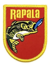 Rapala Fishing Outdoors Lures Patch Tackle Bait Vintage Style Retro Hat Patch
