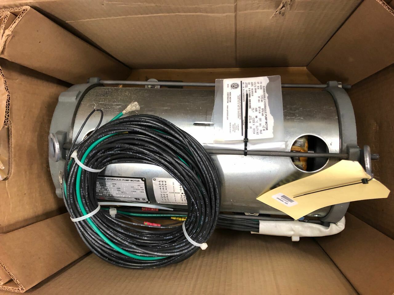 US Motors Submersible Hydraulic Elevator Pump Motor 3 PH 40 HP 3465 RPM