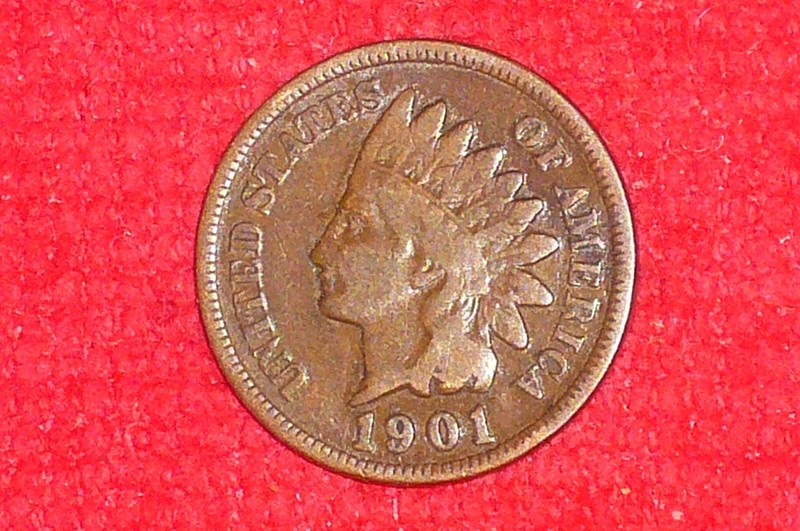 1901, Rare Old Antique, Indian Head Penny, (125 Years Old)...