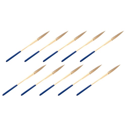 10Pcs Titanium Diamond Coating Needle Flat File Set Metal Wood Work Craft Tools - Picture 11 of 17