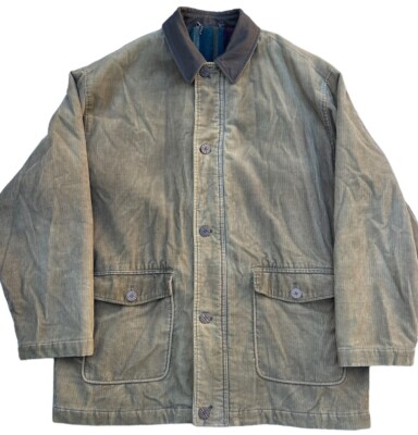 Mens St Michael Corduroy Jacket XL Brown Heavyweight Field Chore 