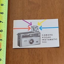 KODAK CAMERA INSTAMATIC 104 MANUAL BOOKLET INSTRUCTION VINTAGE 11