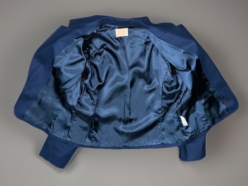 Vtg Pendleton Blazer Jacket Womens 12 Navy Blue 100% Virgin Wool 1 Button USA - Picture 9 of 10