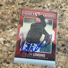 Zech Lemond Signed 2014 Panini Elite Extra Edition Auto San Diego Padres