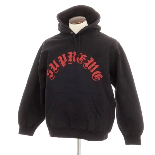Sweat à capuche noir Supreme 2024AW imprimé arc L R90