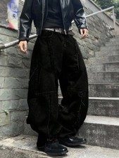 🔥 BLACK EXTREME Baggy Wide Leg Jeans | Y2K Skater Hip-Hop Streetwear Jeans Hose