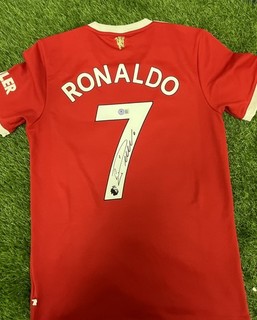 Cristiano Ronaldo Signed 2021/22 Manchester United Shirt on number Beckett