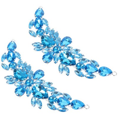 2 PCS Strass-brautstirnband Strass-schuhverzierung Brautdekorationen