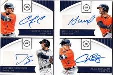 2018 National Treasures Quad Auto Signature Correa Bregman Altuve Springer 10/25