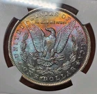 1888 P Morgan Silver Dollar NGC MS63 Rainbow Toned Tougher Date For Color