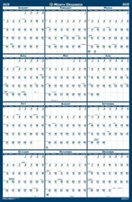 2025 Laminated Wall Calendar, Reversible, Horizontal/Vertical, 32 x 48 Inches...