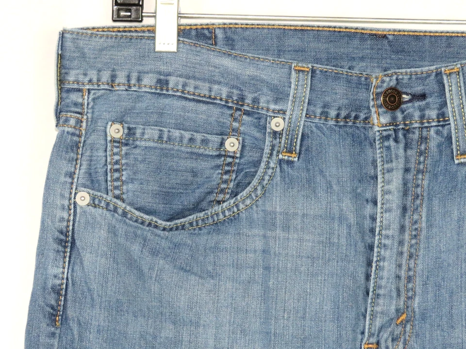 Pantalones de mezclilla para hombre Levi's 527 100 % algodón lavado medio corte bota 34 X 30 Foto 4 de 4