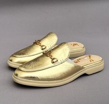 SAM EDELMAN Kira Mule Leather upper Women s Shoes Amber Gold 6US Size
