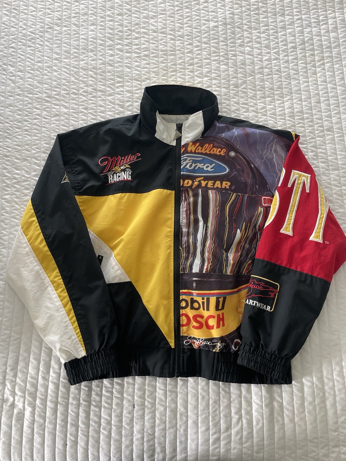 Speed Zone Rusty Wallace Penske Racing #2 NASCAR Zip Jacket Size L Multi-Color