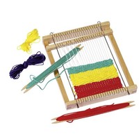 Toys Pure Webrahmen, 3-Teilig, Unbespannt, 4 Farben Wolle, Aus Holz Gefertigt