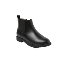 Cat  Jack Tanner Chelsea Ankle Boots Black Size 11 Kids Faux Leather Zip New