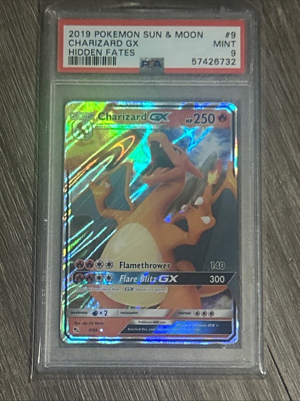 Charizard GX 9/68 Hidden Fates Holo PSA 9 * READ*