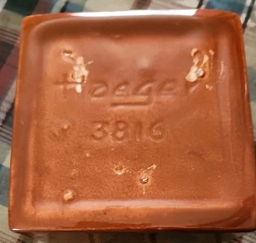 Vintage Haeger U.S.A. Square Planter 3816, Burnt Orange, 4.5" MCM