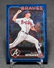 Allan Winans Blue Holo Foil /999 Rookie RC 2024 Topps Series 2 Card #494 Braves