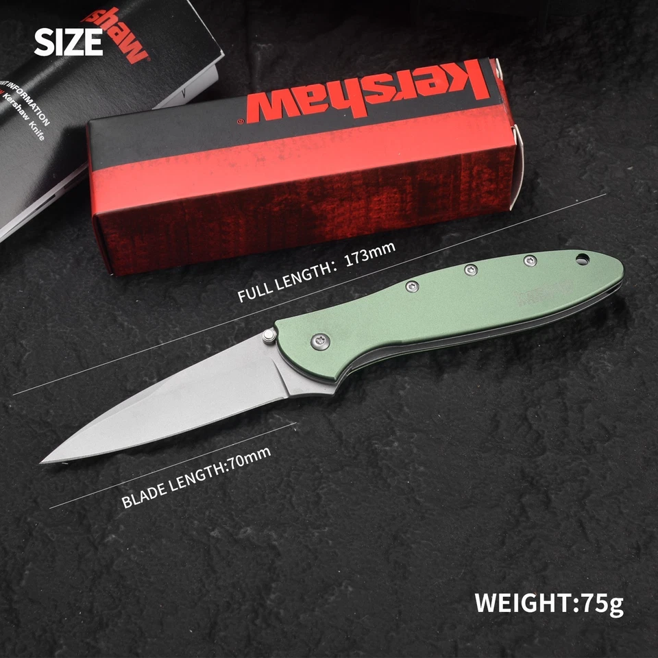 Cuchillo Plegable Kershaw Puerro, Herramienta de Corte Auxiliar EDC, Utilizable en ambos lados Foto 4 de 4