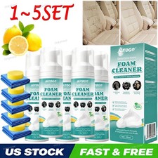 1-5x Car Interior Nano Foam Deep Cleaning Spray Waterless Dirt  Dust Remover US
