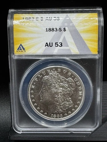 1883-S Morgan Silver Dollar ANACS AU53 Better Date
