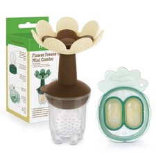 Flower Baby Fresh Fruit Food Feeder with Mini Freezer Nibble Tray, Breastmilk...
