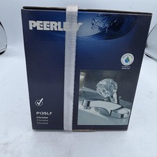 Peerless P135LF Single Handle Lavatory Faucet Chrome Silver 4 In Centerset Bath