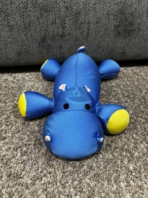 2000s Y2K Moshi Brentwood Hippo Blue Microbead Squishy Pillow