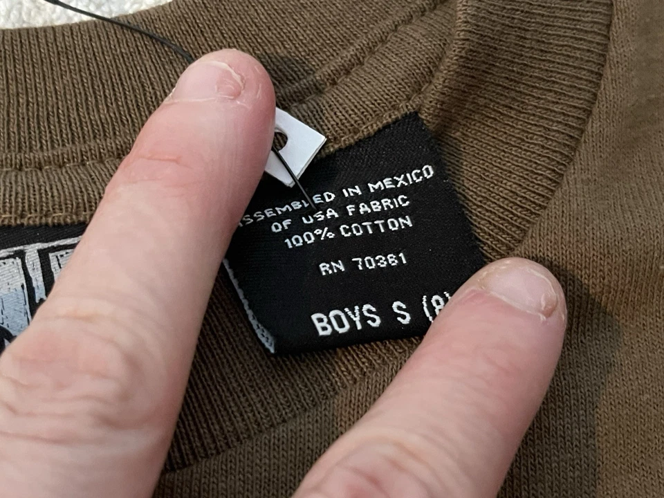 Camiseta gráfica Tony Hawk masculina pequena 8 marrom 100% algodão logotipo skate Y2K - Imagem 4 de 4