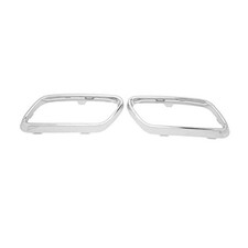 Stainless Steel Muffler Tail Tip Pipe Trim Cover Frame, Pipe Tip Cover Silver