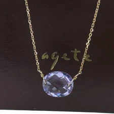 agete amethyst gold necklace K10 purple quartz YO364