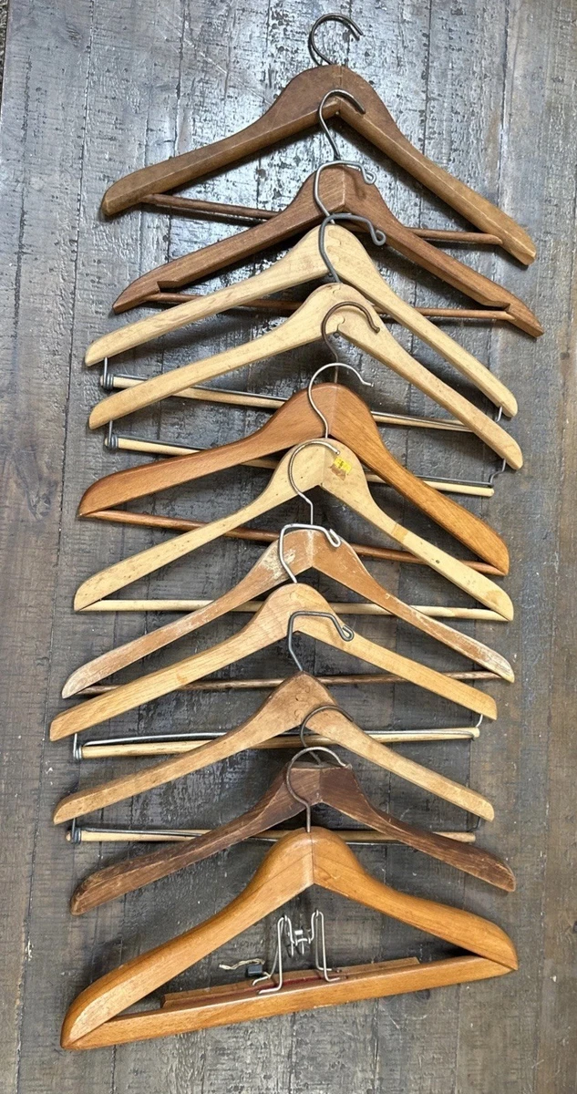 50s vintage wood hanger made in usa　5本 1950s Wooden Clothes Hangers for sale | eBay