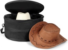 Hat Box Travel Hard Shell Hat Storage Case Cowboy Hat Collapsible Hat Organizer