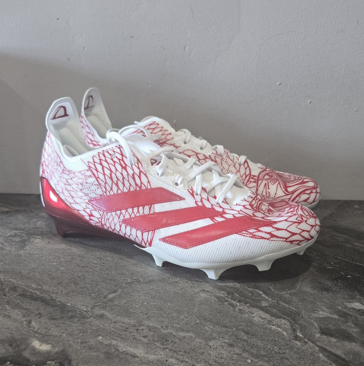 Adidas Adizero Electric Red Snake Attack Football Cleats Men's
