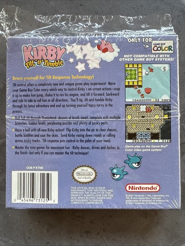 Nintendo Game Boy Color Kirby Tilt Tumble Original Box Manual Inserts Near MINT - Picture 3 of 17