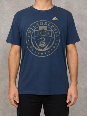 Tee-shirt adidas PHiladelphie Universitaire bleu marine - Tres Bon Etat #415 - Photo 1/4