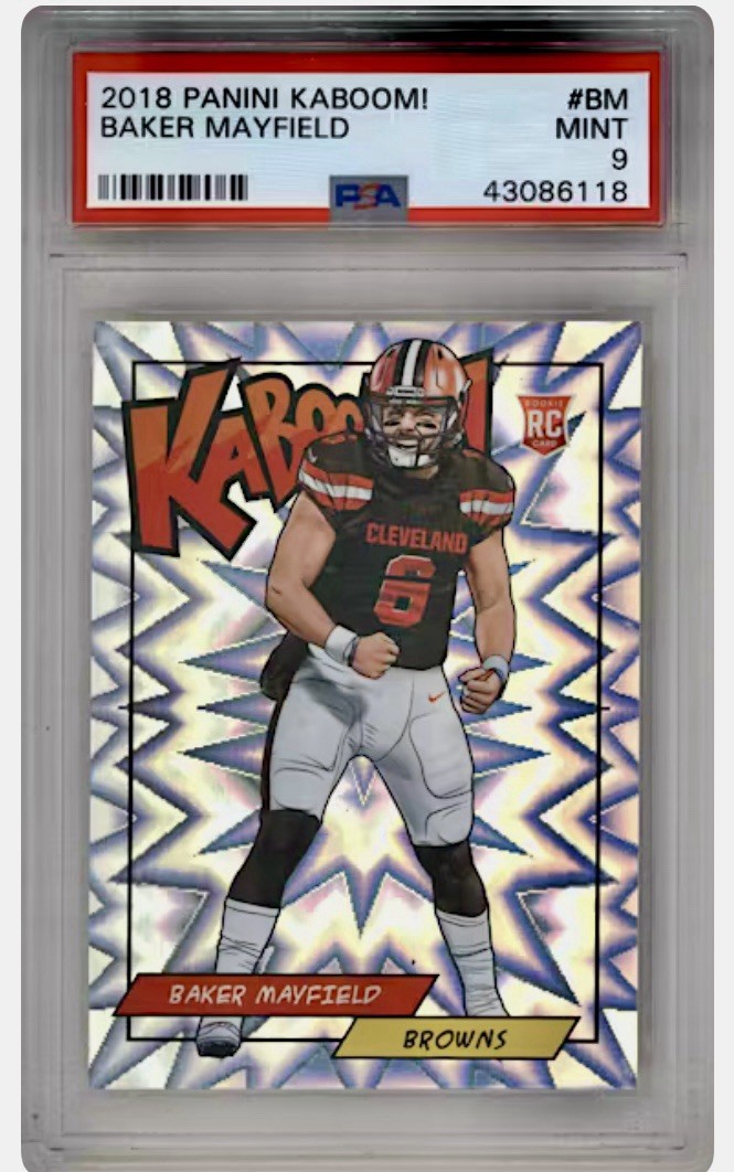 2018 Panini KABOOM! RC Baker Mayfield #K-BM Rookie VERY RARE! PSA 9 MINT