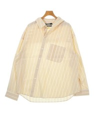 JACQUEMUS T-shirts/Cut Sewns BeigexWhite Stripe Pattern 2200673345103