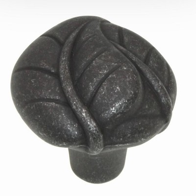 Hickory Hardware Touch of Spring 1 1/4'' Leaf Cabinet Knob Vibra Pewter P7301-VP