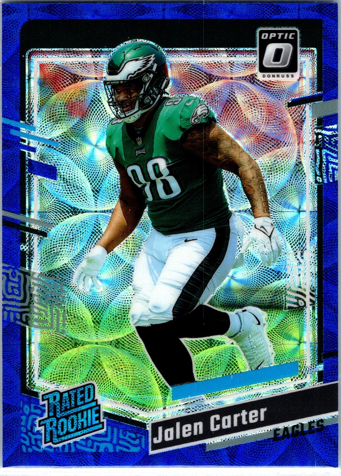 2023 Panini Donruss Optic - Rated Rookie Jalen Carter #281 Blue Scope Prizm (RC)