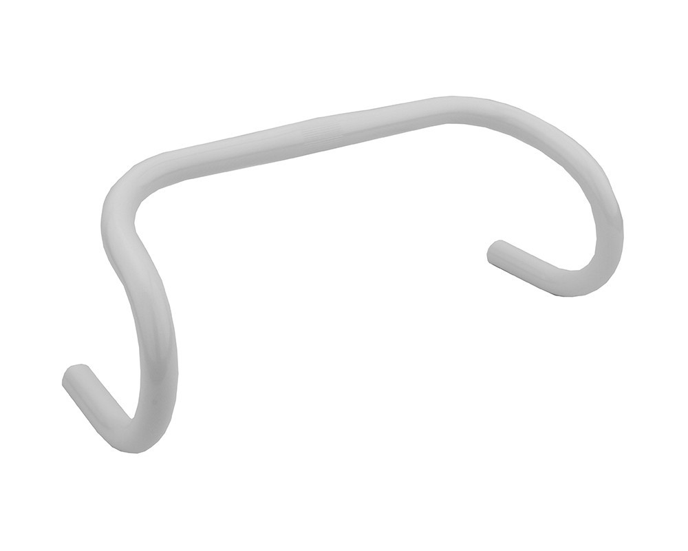 White Classic Road Drop Handlebar Deep Drop ALLOY 25.4mm Clamp Narrow Vintage.