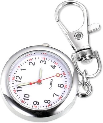 Karabineruhr Taschenuhr mit Schlüsselanhänger Krankenschwester Uhr Silber