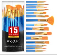 Best Model Miniature Paint Brushes Small Detail Art Paint Brush With Set 15 Pcs