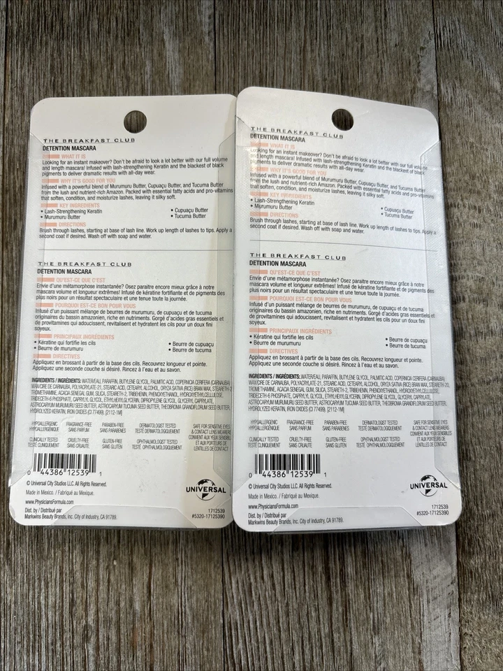 2 pk ~ Physicians Formula The Breakfast Club Detention Mascara - Image 2 of 2