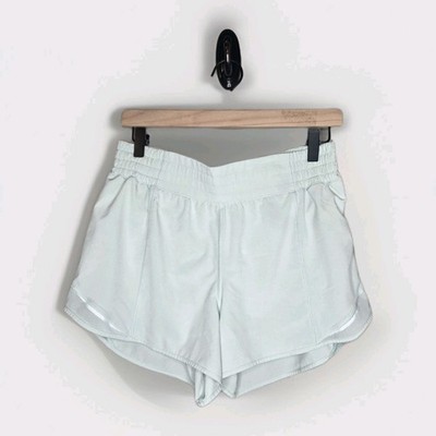 Lululemon Hotty Hot Hi Rise Short Lined Size 10 Powder Blue Running Active Wear 