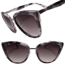 Marble Print Classic Gorgeous Elegant Exotic Luxury Womens Cat Eye Sunglasses