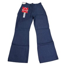 NWT VTG Seafarer Dungaree Denim Utility Slacks Bell Bottom Size 32x32 Women  s