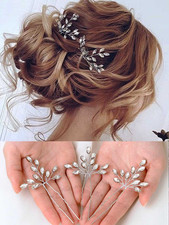 Crystal Bride Wedding Hair Pins Rhinstones Bridal Hair Accessories Head Piece fo